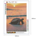 5D DIY Full Drill Diamond Painting Cross Stitch Kit (Sandy Beach-k526)