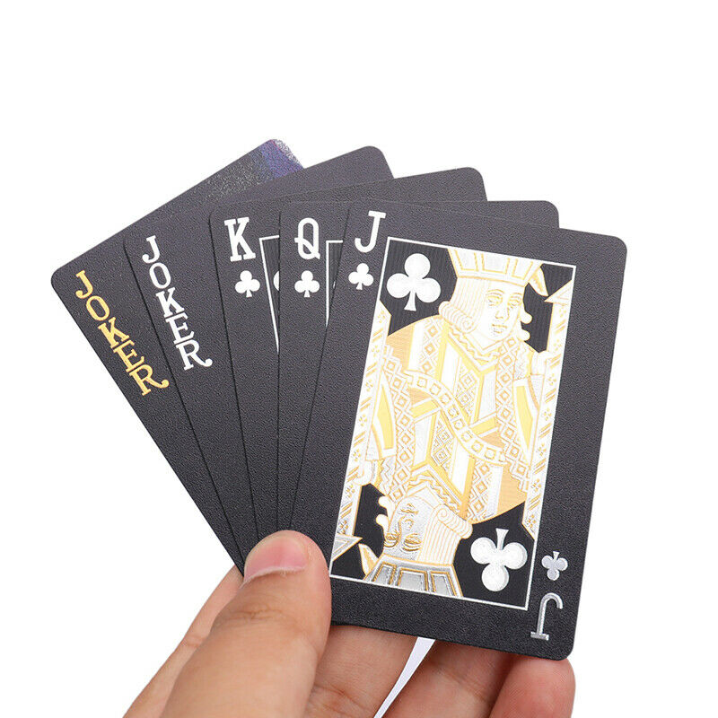 Waterproof Plastic Playing Cards Game Black Poker Polish Poker Star Board GSEAU
