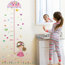girl umbrella measure height wall stickers pvc mural kids room decor  DDB TR