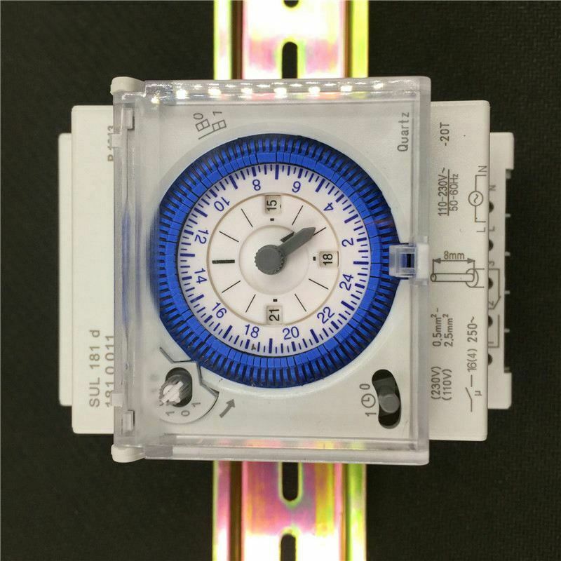 Analog Mechanical Timer Switch 110V-220V 24 hours Daily Programmable 15min  D3E1