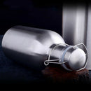 2L Stainless Steel Homebrew Beer Growler Secure Swing Top Lid Big Capacity  T7A7