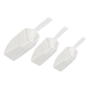 3 piece Pallet Ice scraper shape plastic scoop - Transparent