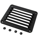 2x Louvered Vents Round Hose Hull Air Vent Boat Black 5-1/2" x 4-7/8" Boat