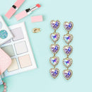 Fashion Rhinestone Heart Dangle Ear Stud Women Long Drop Earrings Jewelry