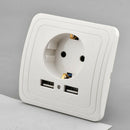 2USB Ports Electric Wall Charger Station Socket Adapter Power Outlet-EU Plug X 1