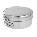 4pcs Outdoor Camping Cookware Portable Cooking Pot Pan Set for Picnic Hiking