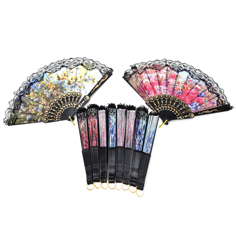 Spanish Flower Lace Folding Hand Dancing Wedding Party Decor Fan Xmas FE Gn