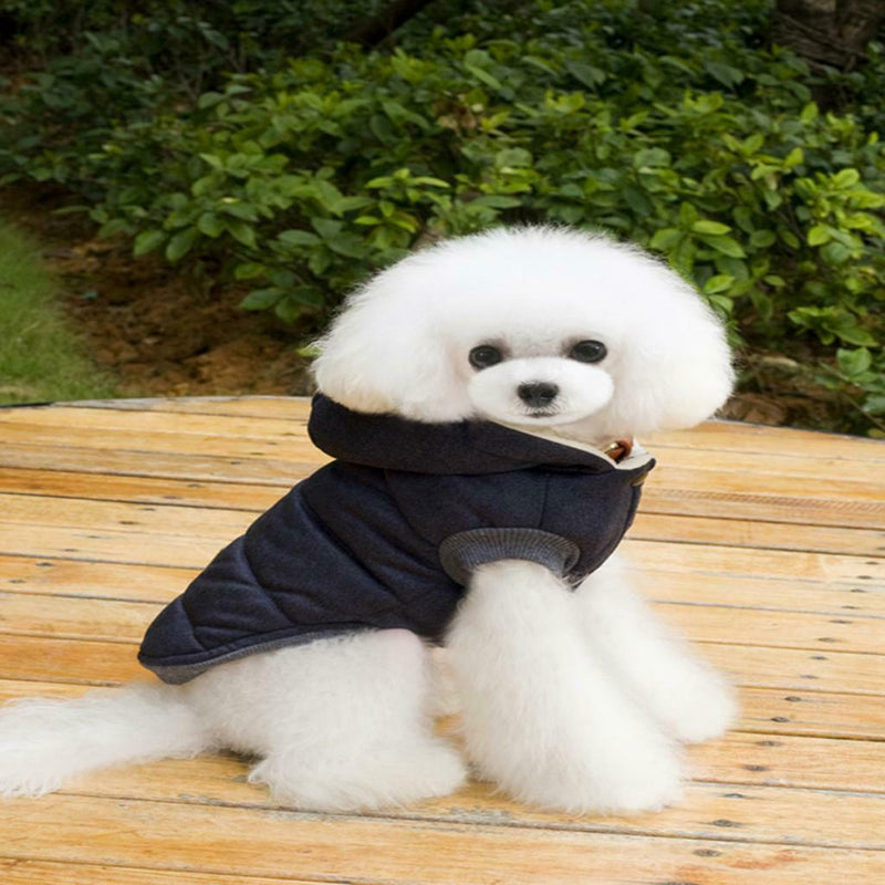 Christmas Winter Outfit Dog Cotton Jacket Sweater Jumpsuit Puppy Vest M