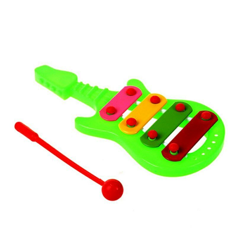 Kid 4-Note Guitar knock piano Musical Toys Serinette X6W9