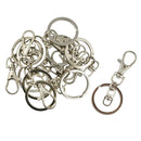 10pcs Lobster Clasp Clips Key Hook Keychain Split Key Rings Jewelry Findings