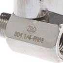 Stainless Steel 304 Ball Valve 1/4" Inch NPT Male X Female Small Mini Valve3C