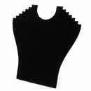 Black velvet jewelry necklace display stand + carton 24x23cm