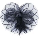 Flower Feather Fascinator Headband Hat Wedding Prom Ladies, Black