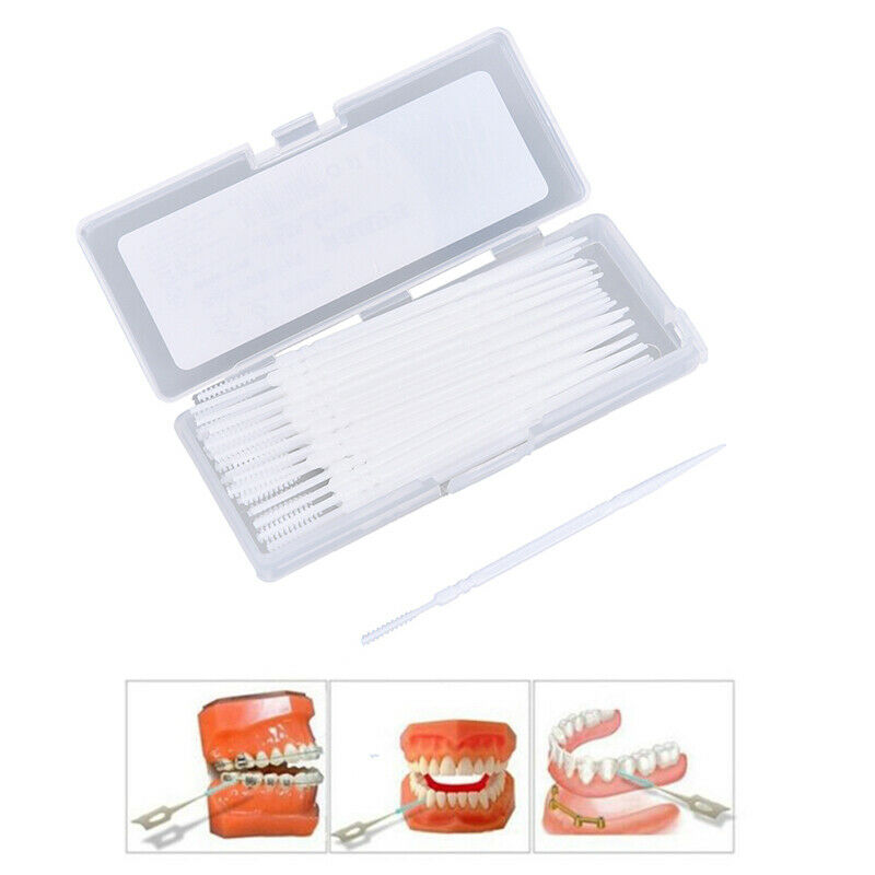 40Pcs/box Dental Floss Flosser Picks Teeth Toothpick Stick Tooth Clean Oral  Bj
