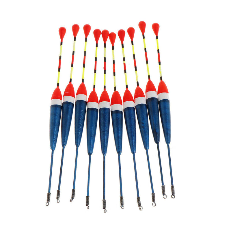 10pcs 0.8g Carp Fishing Floats Set Buoy Bobber Stick For Fish Tackle Vertical 9#