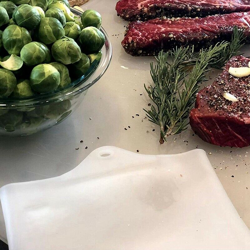 2 Pack Premium Reusable Large Cooking Silicone Sous Vide Bags Fresh Keeping