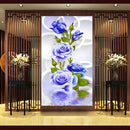 Blue Rose Flower 5D Diamond DIY Painting Cross Stitch Embroidery Home Decor