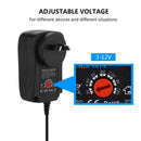 Universal AC / DC 3-12V Power Supply Adapter Charger Transformer with 6 Tips 12W