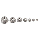 150Pcs Stainless Steel Serrated Hex Flange Nuts Flange Metric Hex Lock Nuts R7L9