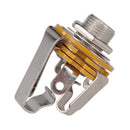 2 Pcs 6.35mm 1/4'' Stereo Output Jack Socket Plate for Electric Guitar Parts