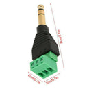 6.35mm 1/4 Stereo Audio Male to AV 3-Screw Terminal Female Adapter Connecto