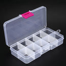 3pcs 10 Grid Electronic Component Parts Kits Plastic Storage Box Case G6P2