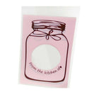 100Pcs Bottle Style Cookies Biscuits Bags Self-Adhesive Wedding Cellophane