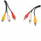 1.5M Length 3 RCA Male to Female M/F Audio AV Aux Video Cable Cord