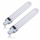 New Professional Electronic 2pcs 365nm 9W Nail Dryer UV Lamp Light Bulb Tub