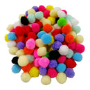 100 Pack 1.4 Inch Assorted Pom Poms for DIY Creative Crafts Decorations, Random