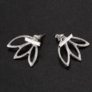 5X(3 Pairs Lotus Flower Earrings Jackets For Women Girls Simple Chic Ear S S2Y2)