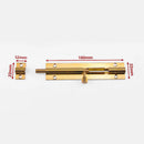 2x 4-Inch Copper Latch Brass Door Slide Catch Lock Bolt Latch Barrel Home Gate