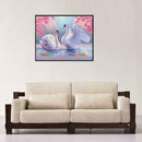 Swan Lover Lake 5D Diamond DIY Painting Kit Home Decor Craft 40 X 30cm