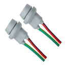 2 Pieces W5W T10 Parking Light Socket With Glass Base And LED Socket For Brake