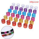 100x DIY Dreadlock Beads Adjustable Hair Braid Rings Cuff Clips Wholesale KidsME