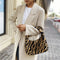 Women Winter Fur Handbag Plush Soft Shoulder Underarm Bag (Brown Zebra)