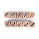 10Pcs Wood Dice 20Mm Kid Toys Game 6 Sided Dice Point Style Set OZ