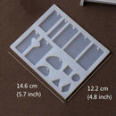 2 Packs Jewelry Casting Molds Silicone Pendant Mould Molds with Hanging Hol