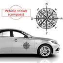 Navigation Compass Style Motorcycle Car Stickers Reflective Decals (Black)