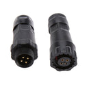 15A 7.5mm IP68 4 Pins Assembled Waterproof Electrical Cable Connector Socket