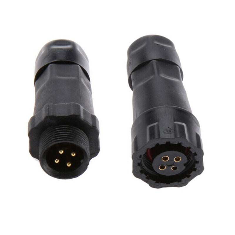 15A 7.5mm IP68 4 Pins Assembled Waterproof Electrical Cable Connector Socket
