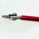 2Pc Red Adjustable Car Front Bumper Lip Splitter Rod Strut Tie Support Bar Kit