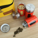 6Pcs Outdoor Seasoning Bottle Set Stainless Steel Glass Bottle Camping Barb
