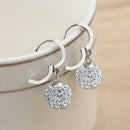 Women Shiny Crystal Ball Earrings Ear Drop Earrings Princess Ball Stud Earr Z2J6