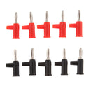10 Pieces 4mm Banana Plug Screw Fix Stackable Banana Connector Plug Red+ Black