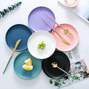 European Style Marble Plates Ceramic Dinner Set Porcelain Dessert Plate Ste