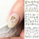 Abstract Art Design Mixed DIY Nail Art Water Transfer Stickers Decals Manicure