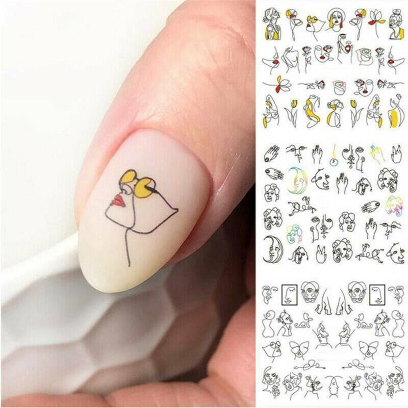 Abstract Art Design Mixed DIY Nail Art Water Transfer Stickers Decals Manicure