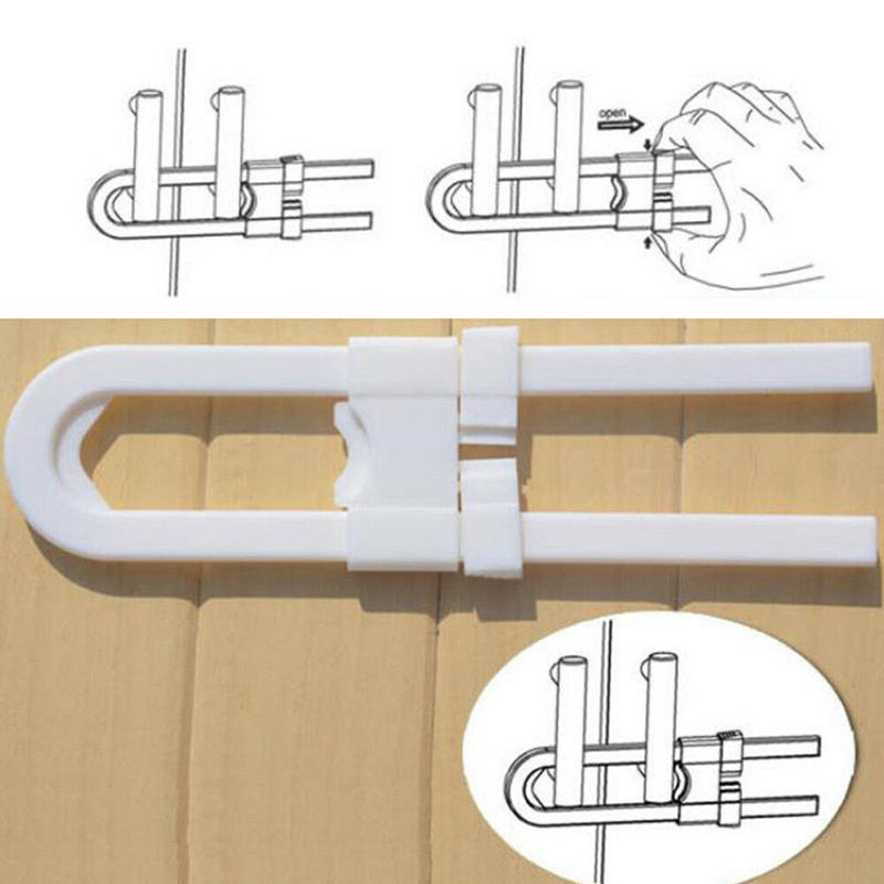 1* Child Baby U Shape Locks Kid Toddler Safety Cabinet Door Drawer Protect Lock