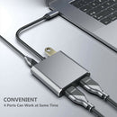 4 in 1 USB 3.1 Type C HUB Converter Dual 4K HDMI USB 3.0 PD Charge Adapter